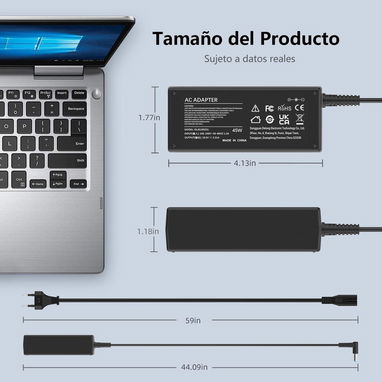 Cargador 45W con HP Pavilion X360 11 13 15 Elitebook 840 850 ProBook 430 440 450 470 G3 G4 G5 G6 G7 G8 Stream 53274327 - Img 118434502