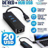 Adaptador USB a RJ45 + 3 Puertos USB 3.0 - Img 49341461