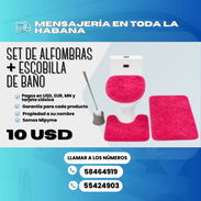 🩷 SET DE ALFOMBRAS PARA BAÑO + ESCOBILLA SANITARIA 💲10 USD - Img 55900663