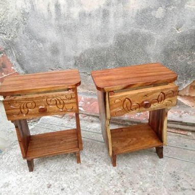 Camas cameras de madera de cedro caladas con sus dos mesitas de noche y tramporte y montaje garantizado - Img 124727356