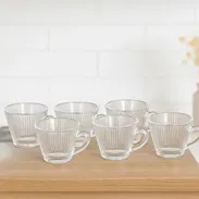 ☕ Juego de 6 Tazas de Vidrio con Asa – Elegantes y Resistentes - Img 55550235