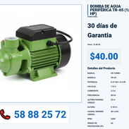 BOMBA DE AGUA PERIFÉRICA TR-65 (1/2 HP) VPT-0053 - Img 55991643