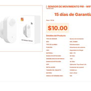 Sensor PIR WiFi Zigbee con Ángulo de 105° y Notificaciones Push VPT#-0273 - Img 55667001