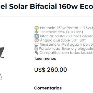 Paneles solares bifacial 160 w Ecoflow - Img 124486021