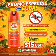 REPELENTE CONTRA MOSQUITOS OFF! ACTIVE 6 OZ, Resistente al sudor- $15 USD - Img 56783816