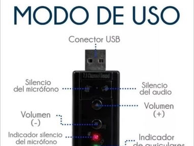 Tarjeta de Audio//Adaptador de Sonido - Img 53016080