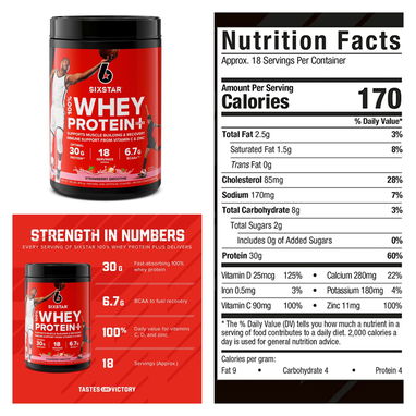 Whey protein Six Star 18 servicios, 30 gramos de protiena por servicio 55595382 - Img 74241494
