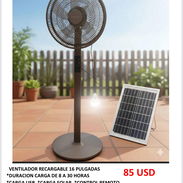 Ventilador panel y bombillo recargable duración más de 72 horas mínima velocidad - Img 54460138