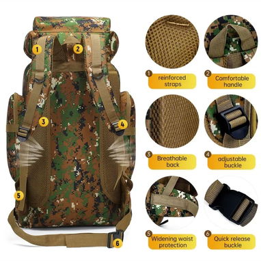 Mochila táctica de gran capacidad XXL - 2/6