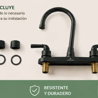 Grifo Fregadero doble cuello cisne negro GP 1011 (CV) - Img 122779422