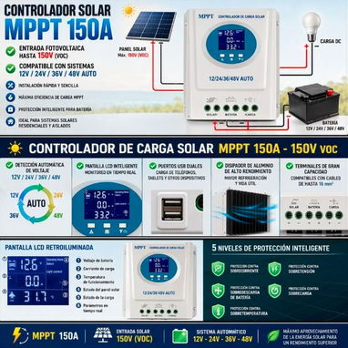 MPPT 150 AMPERE MULTI SISTEMA REALES - 2/2