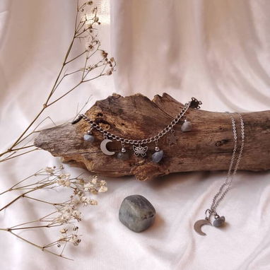 Pulseras, cadenas, manillas con Piedras Semipreciosas y acero inoxidable: Amatista, Cuarzo Rosa, Lapislázuli, etc. - 9/9