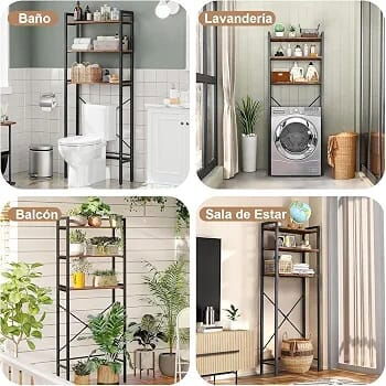 🧧Estante organizadorde 3 nivelesde tablero de madera y marco de metal/40 usd🧧 - 7/7