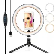 * Ring Light LED de 10 pulgadas con soporte para teléfono y trípode - Img 54882272