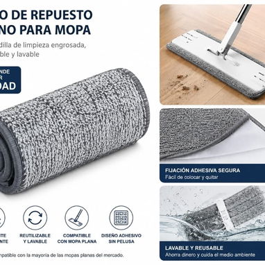 Útiles del hogar y de todo un poco[4/9 10:03 a. m.] +53 5 4141000: 🛍️ Repuestos para mopa, sistema de limpieza con cubo - 2/2