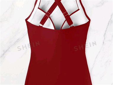Trusa enteriza tipo short talla XL roja Shein - Img main-image