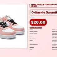 TENIS NIKE AIR FORCE ROSADO CON BLANCO Y NEGRO . - Img 57010110