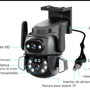 Doble camara de seguridad con alarma e inteligencia artificial - Img 111731568