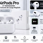 ⚡️ AirPods Pro 2 ⚡️  😲ALTA CALIDAD DE AUDIO😲 🍏Cancelacion de Ruido 🍏 Color: Blancos 🍏 Entrada: Tipo C 🍏 Hasta 6 ho - Img 57648081