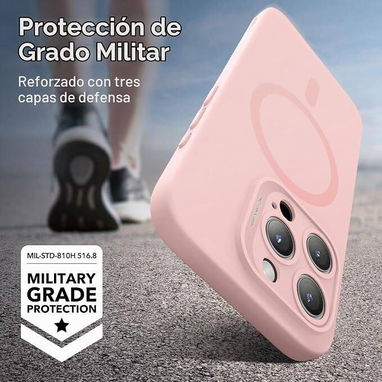 🪷ESR Funda para iPhone 15 Pro con MagSafe – Rosa🪷 - 3/6
