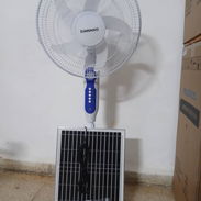 Ventilador Recargable de Pedestal con Panel Solar • DAWANG 16"(Leli) - Img 56687960