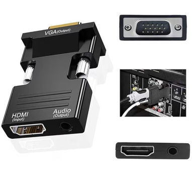 Adaptador HDMI a VGA, convertidor de audio y video HD 1080P con conector de 0.138 in - Img 123339928