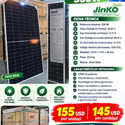 Panel Jinko Solar 535W  - 535W de potencia - Vmp: 40.81V - Imp: 13.11A - Voc: 49.42V - Isc: 13.79A - Img 58344451