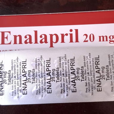 ©️- Enalapril 20mg, 1 Tira de 10 Tableta -©️ - Img 106176337