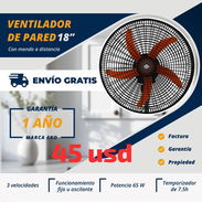 Ventilador de Pared 18" con Control remoto Marca EKO - Img 57470309