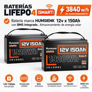 🔥*2 BATERÍAS LiFePO4 (SMART) 3840 w/h de almacenamiento*🔥__8️⃣7️⃣0️⃣💲__ - Img 57828266