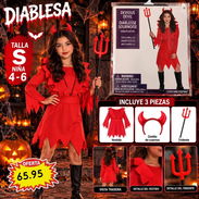 👹Disfraz de Diablesa para niña talla 4-6 - Img 58329826