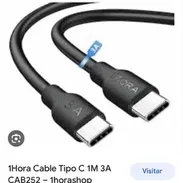 Cables 1Hora 3A 1metro Datos Carga Rápida (tipo c a tipo c  y tipo c a USB); - Img 44046126
