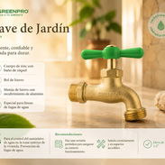 🚰 Llave de Jardín 1/2" GREENPRO 💰 7 USD ✨ Una solución práctica y confiable para jardines y patios. 📞56249037 - Img 55895722