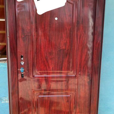 Puertas de alta gama en calidad.material acero cromado y marquetería original de aluminio y cristal - 2/9