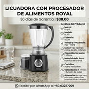 Licuadora con Procesador de Alimentos Royal - Img 55816420