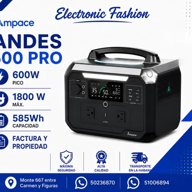 GENERADOR ELÉCTRICO AMPACE 300 266WH 300W PICO 450W 220USD ✅️ - Img 126100185