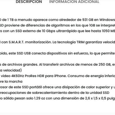 (X) SSK Unidad de estado sólido externa SSD portátil de 1 TB, hasta 1050 MB/s USB C - Img 126478181