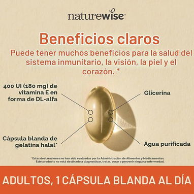 Vitamina E 400UI (NATURE Wise · 120 cápsulas blandas) - 10/10