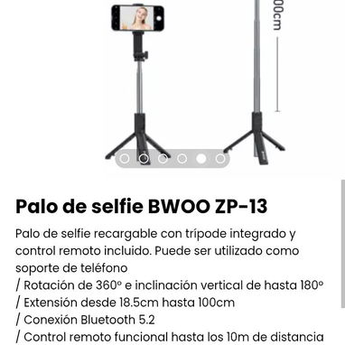 Palo de selfie BWOO ZP-13. Nuevo - Img 105819669