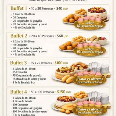 El mejor Servicio de Buffet para tus cumpleaños, actividades y eventos. Reservas al 54809695 o al 54496924 - Img 126584579