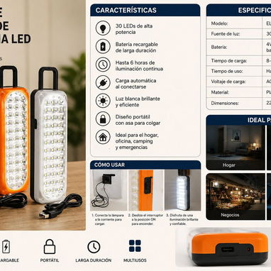 Lámpara Led Recargable - Img 123338748