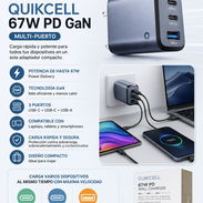 * Cargador de Pared Quikcell 67W PD GaN (Multi-Puerto) - Img 54568470