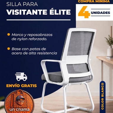 🪑SILLA VISITANTE ELITE 🪑 COLOR BLANCO Y NEGRO. ENTREGA GRATIS CON FACTURA. TL 54833699 - Img 126166323