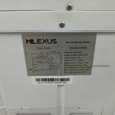 Lavadora Semiautomatica Milexus 7kg(Negra o Blanca) - Img 119484722