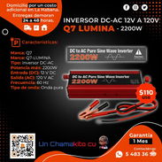 ⚡2200W⚡INVERDOR 2200W Q7 12V A 120V. MENSAJERÍA CON FACTURA Y GARANTÍA 1 MES. TLF 54833699 - Img 50377008