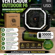 🔥VENTILADOR RECARGABLE F6 – 30,000 mAh ⚡️ OFERTA EN 65 USD 🔥 si lleva los 4 que quedan a 60 USD 🔋 Más de 75 horas - Img 57145148