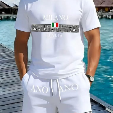 Conjuntos de shorts y pullover blanco de hombre - Img 125463989