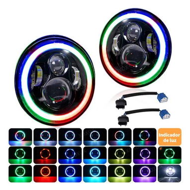 PANTALLAS LED TIPO LUPAS DE 17" CON OJOS DE ANGEL LUZ LARGA Y CORTA PARA AUTOS O MOTOS✨🔆✨. - Img 114259580