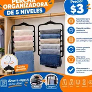 Wa.me/*5358296067 🧥 *Percha organizadora de 5 niveles* 💰 *Precio: $3 USD* - Img 58006228