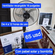 Ventiladores recargables con pedestal y panel solar de 16 y 18 pulgadas - Img 55513878